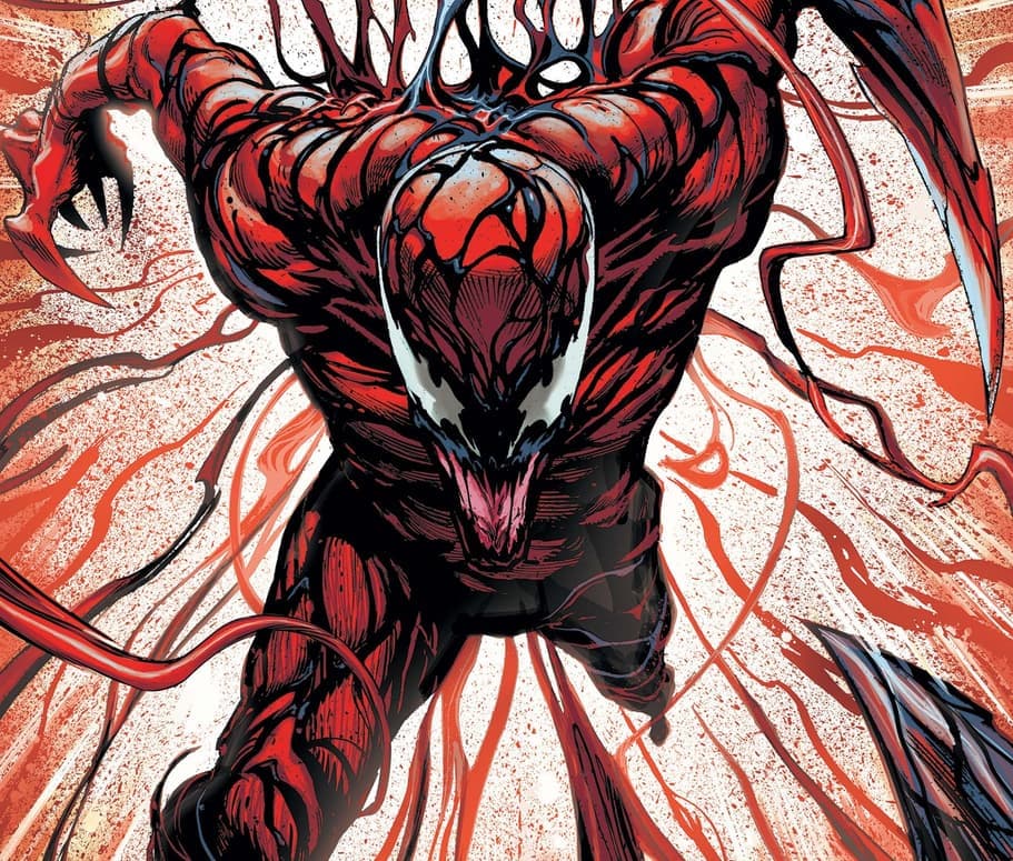 Carnage tue brutalement Bushwacker dans un comic Marvel