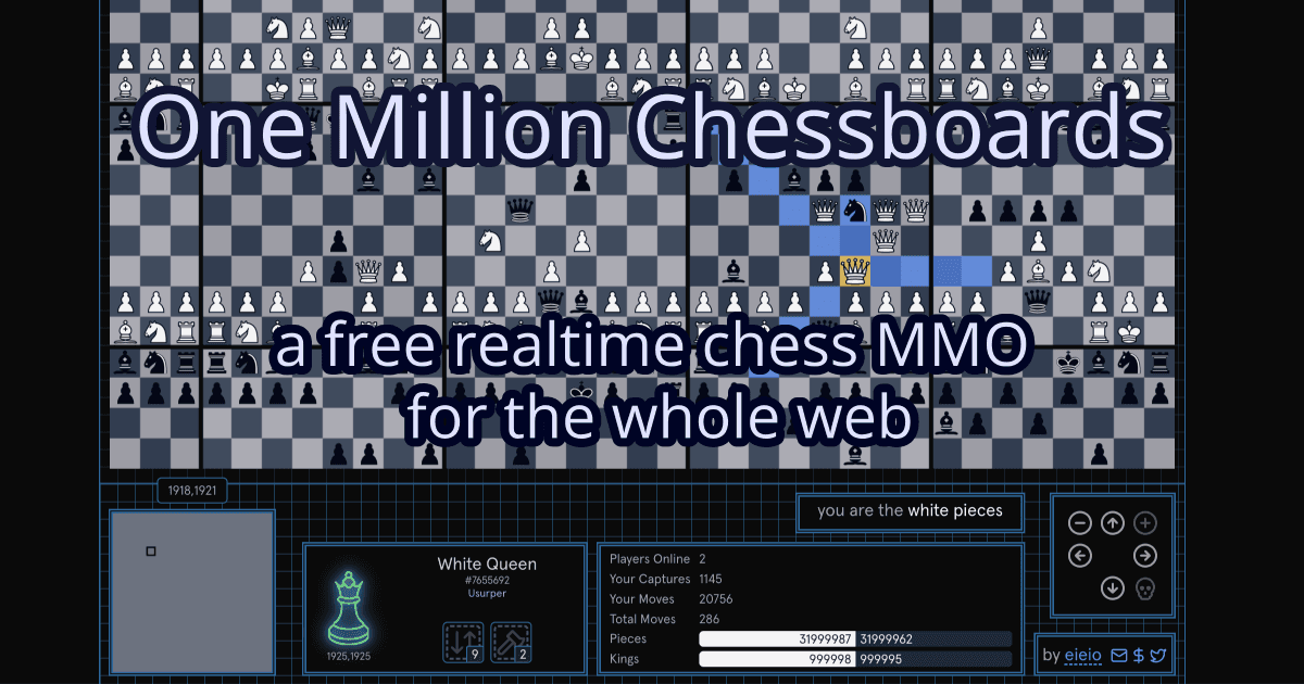 Découvrez One Million Chessboards : Le Jeu d'Échecs Multijoueur Ultime en Ligne