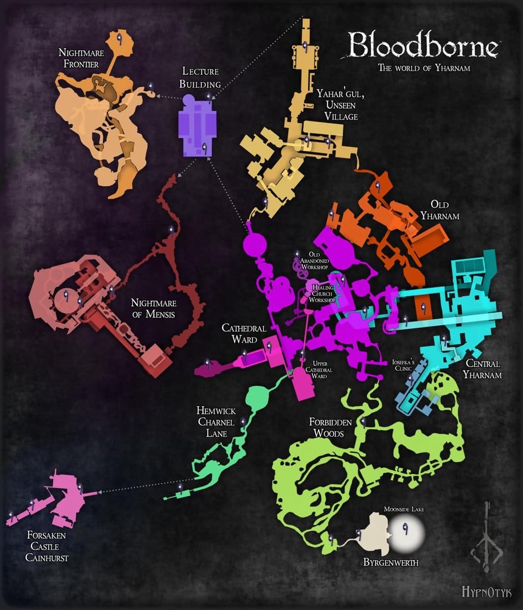 Bloodborne : Plongée dans les cartes de conception alpha du jeu Bloodborne : Plongée dans les cartes de conception alpha du jeu