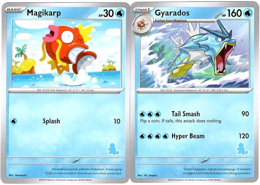 Les 2 Pokémon de Niveau 100 : Karpador et Garados