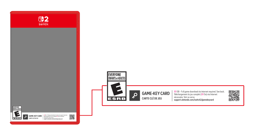 Les cartes de clés de jeu Switch 2 ne sont pas liées au compte