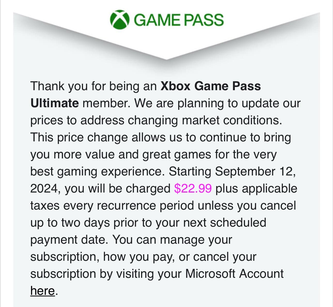 Xbox Game Pass : Microsoft justifie-t-il son bond tarifaire à 30$/mois ?
