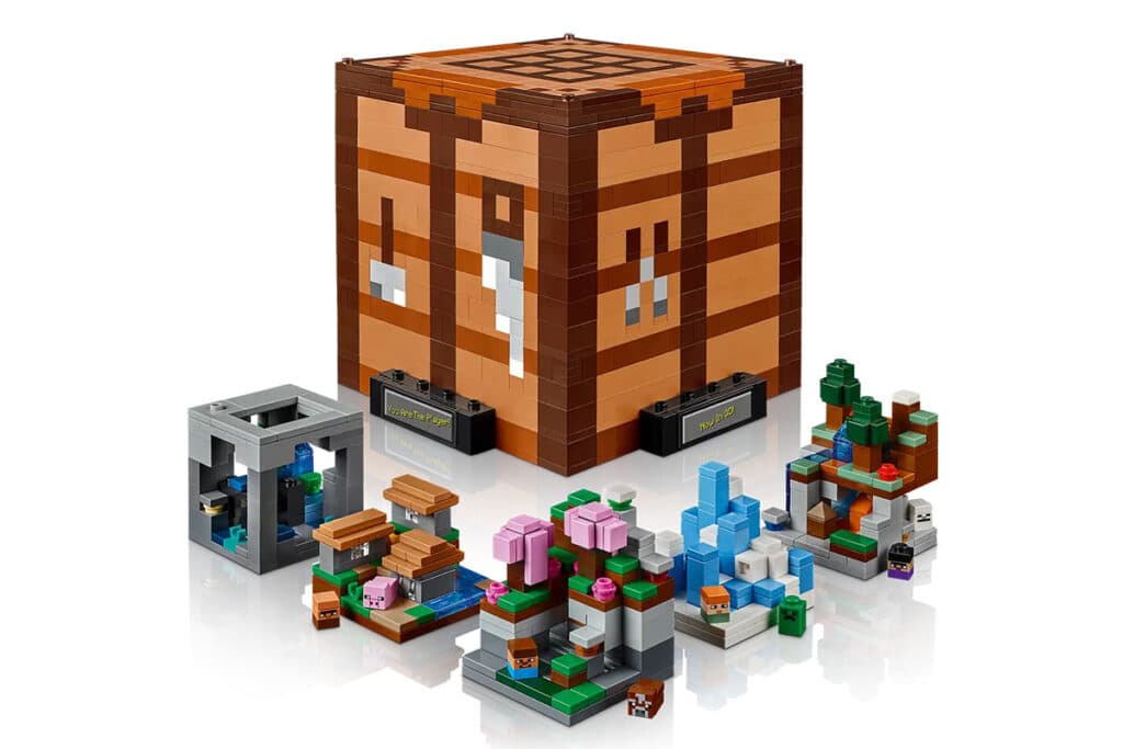 Lego Minecraft : Le Crafting Table (1 195 pièces) disparaît – Dernière chance à -20% avant rupture définitive Lego Minecraft : Le Crafting Table (1 195 pièces) disparaît – Dernière chance à -20% avant rupture définitive