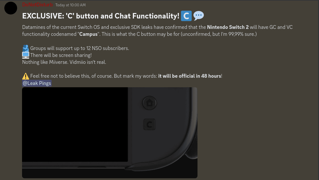 Que se Passe-t-il si vous appuyez sur le bouton C de la Switch 2 sans abonnement NSO ? Découvrez-le Que se Passe-t-il si vous appuyez sur le bouton C de la Switch 2 sans abonnement NSO ? Découvrez-le
