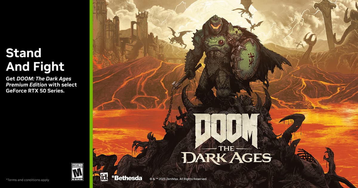 Obtenez DOOM: The Dark Ages gratuitement avec NVIDIA Obtenez DOOM: The Dark Ages gratuitement avec NVIDIA