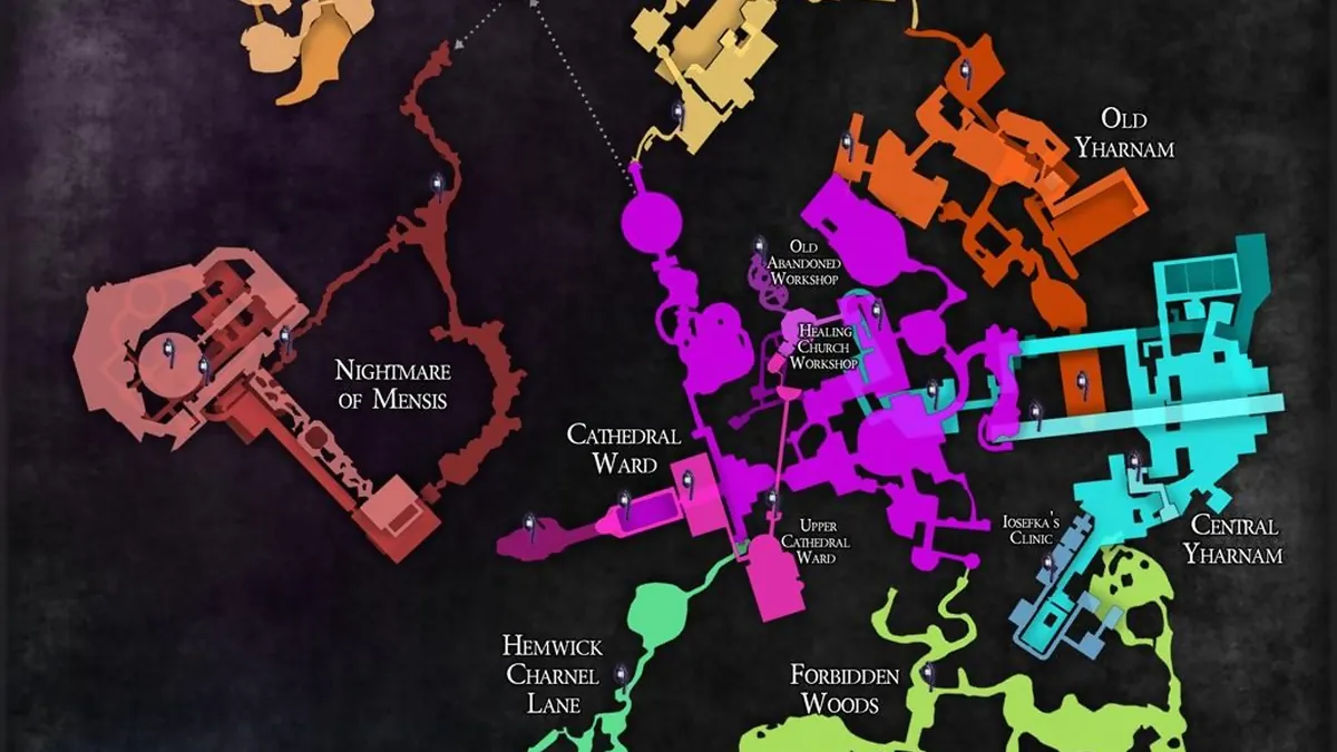 Bloodborne : Plongée dans les cartes de conception alpha du jeu