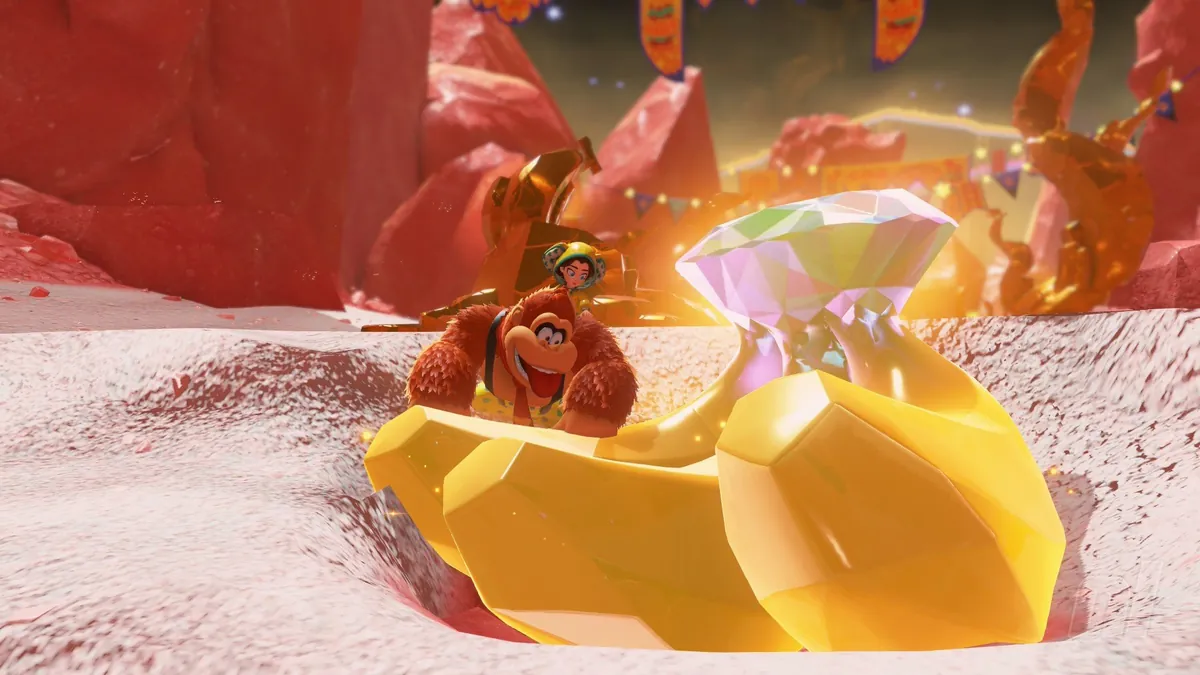 Tout ce qu'il faut savoir sur les Banandium Gems dans la couche Freezer de Donkey Kong Bananza