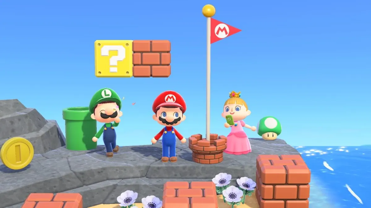 Un niveau Super Mario recréé dans Animal Crossing: New Horizons