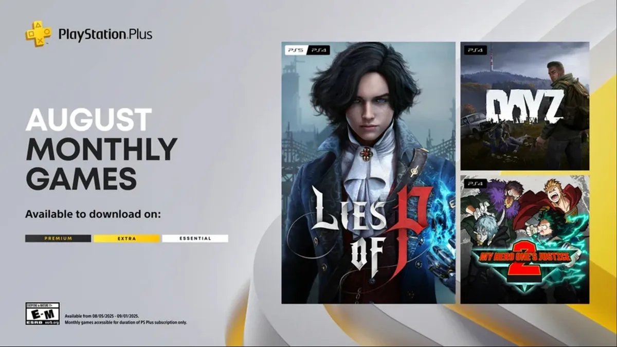 PlayStation Plus d'août 2025 : Lies of P, DayZ et My Hero One's Justice 2 en tête d'affiche