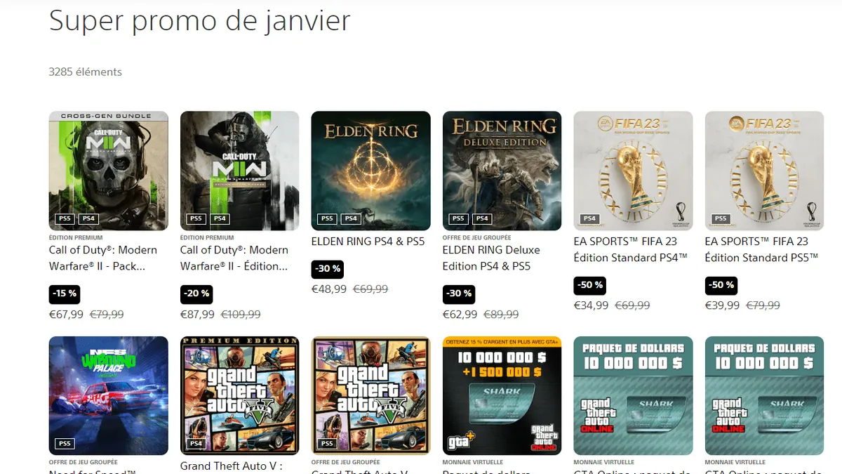PlayStation : La méga vente de l’année avec des réductions **jusqu’à 90%** – Plus de 2 700 jeux en promo !