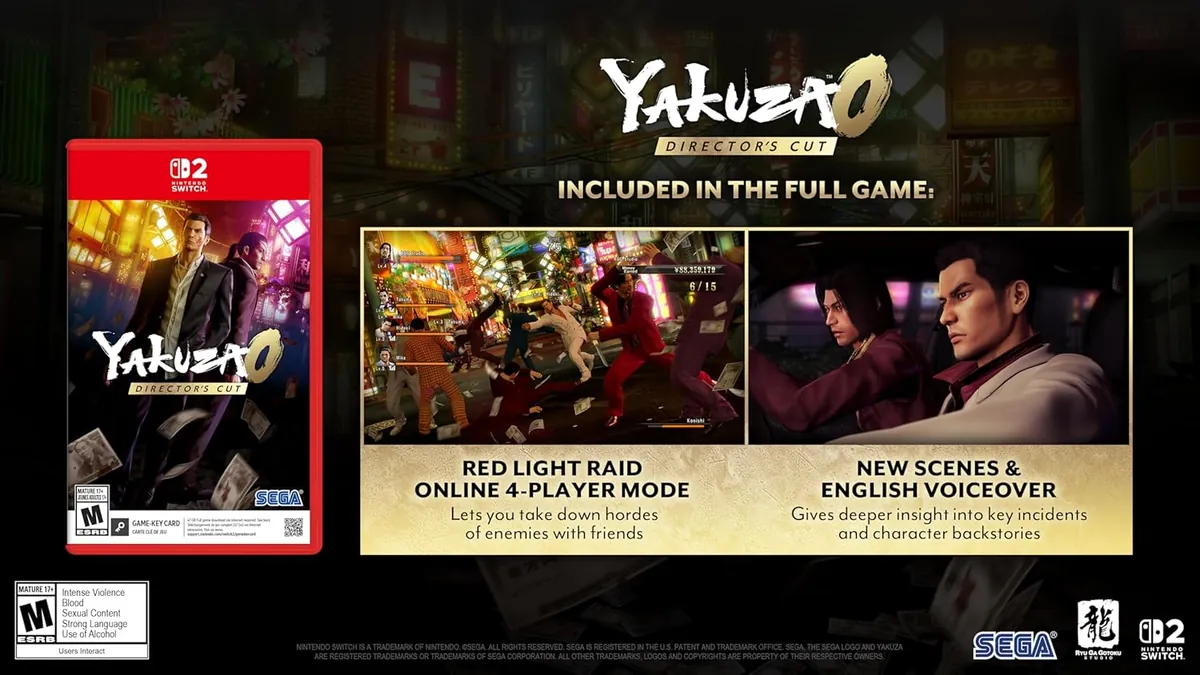 Yakuza 0 Director’s Cut : L’offre ultime à ne pas manquer sur Switch 2 (et bientôt ailleurs ?)