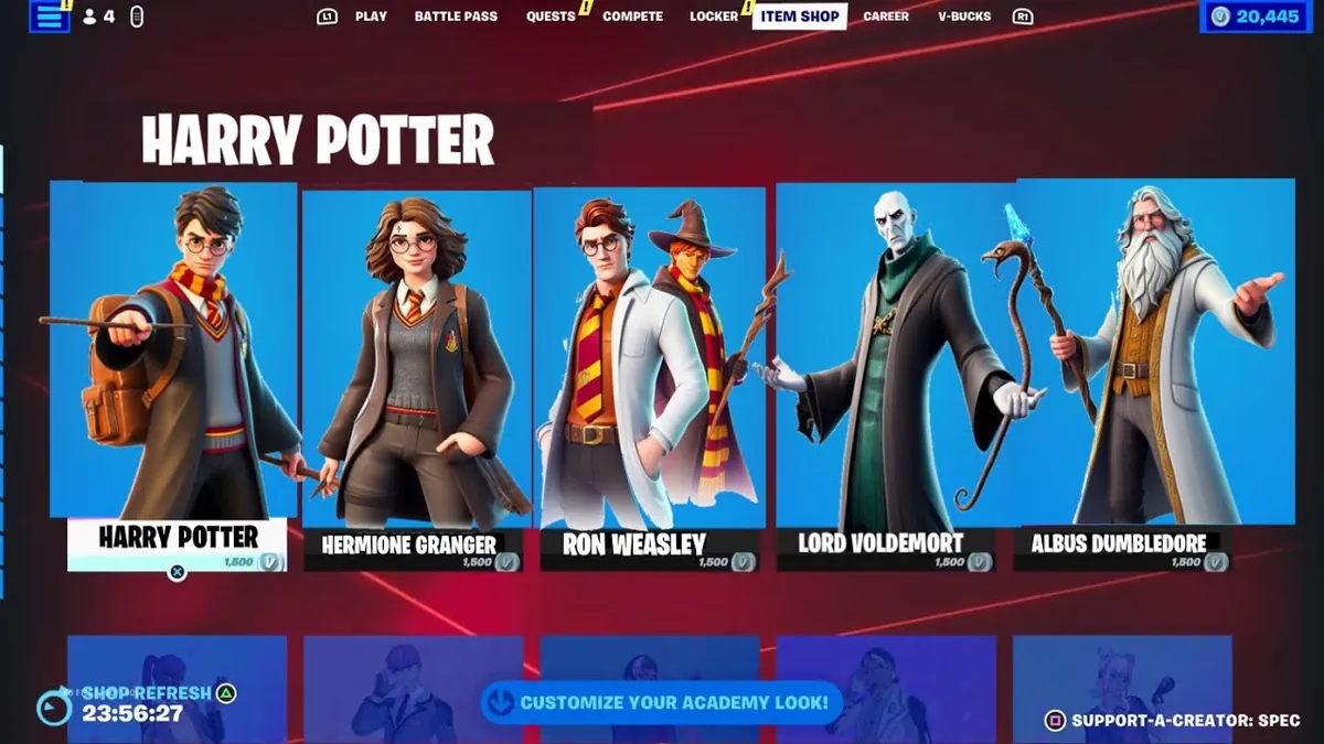 Fortnite : Les fuites suggèrent des collaborations avec Harry Potter et Bob l'Éponge pour le Chapitre 7